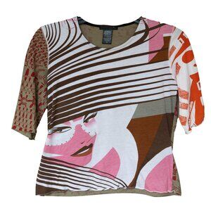 Vintage Custo Barcelona Top Lorelai Gilmore Y2k 90s Baby Tee Half Sleeve Tee